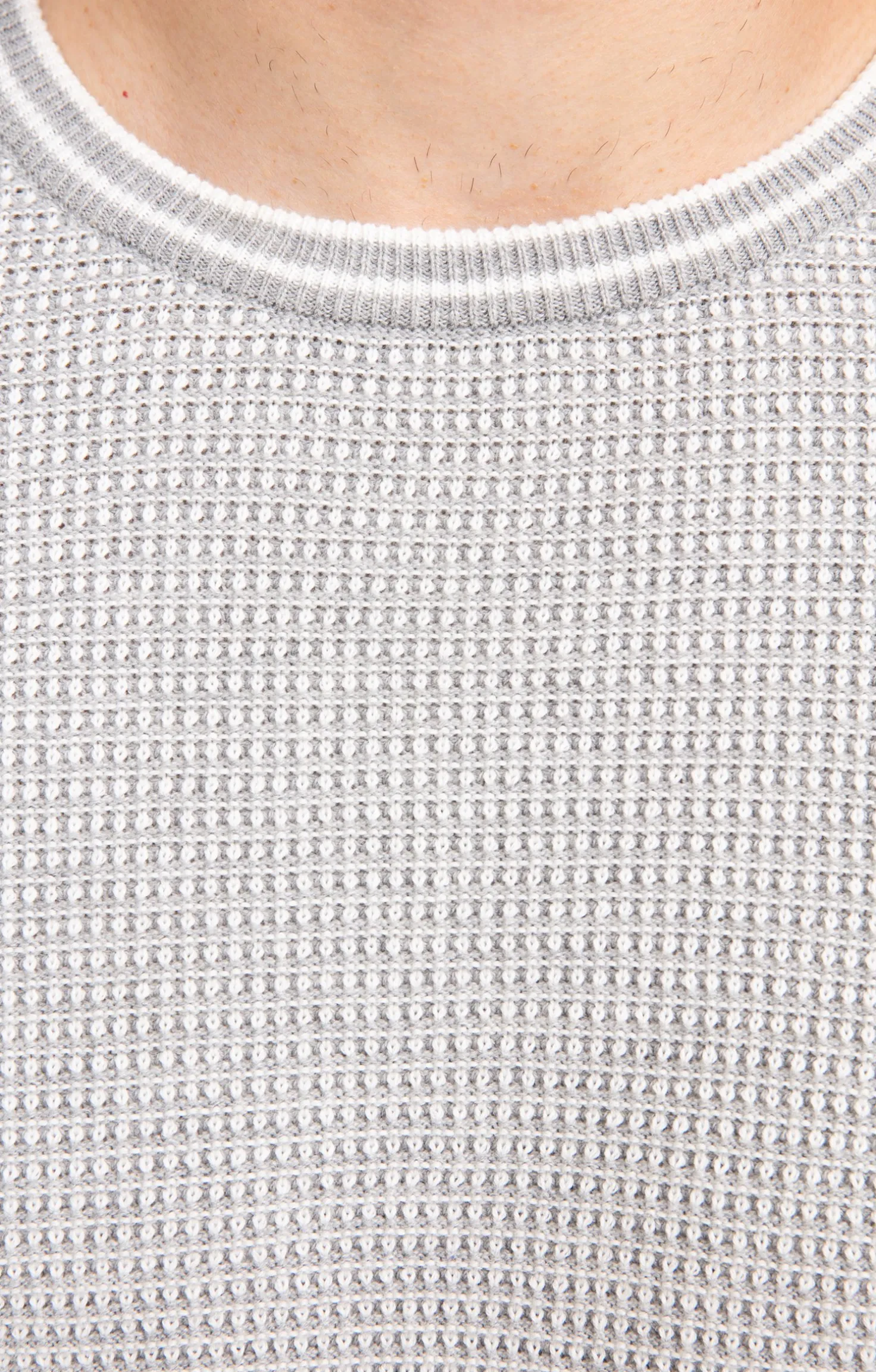 Pull col rond gaufré -