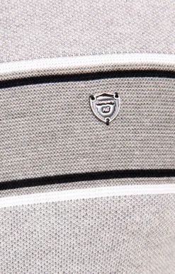 Pull col rond rayé -