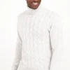 Pull col roulé torsadé -