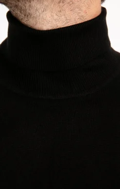 Pull col roulé uni -