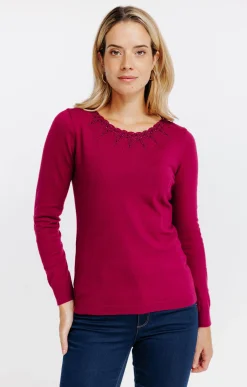 Pull détails festons -