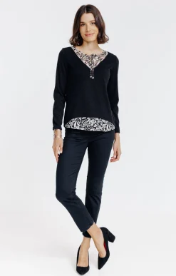 Pull 2-en-1 pampilles et perles -
