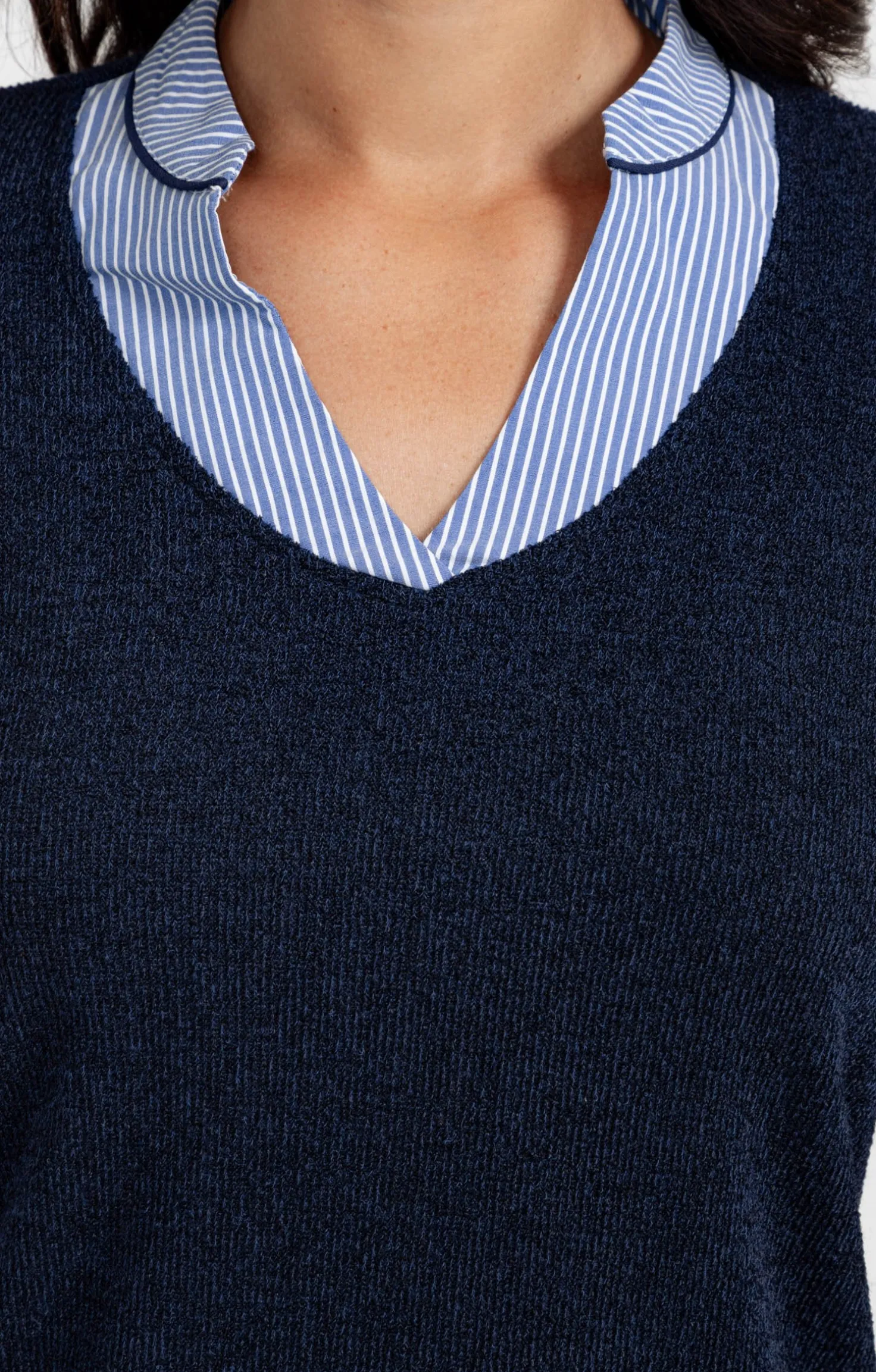 Pull 2-en-1 rayé -