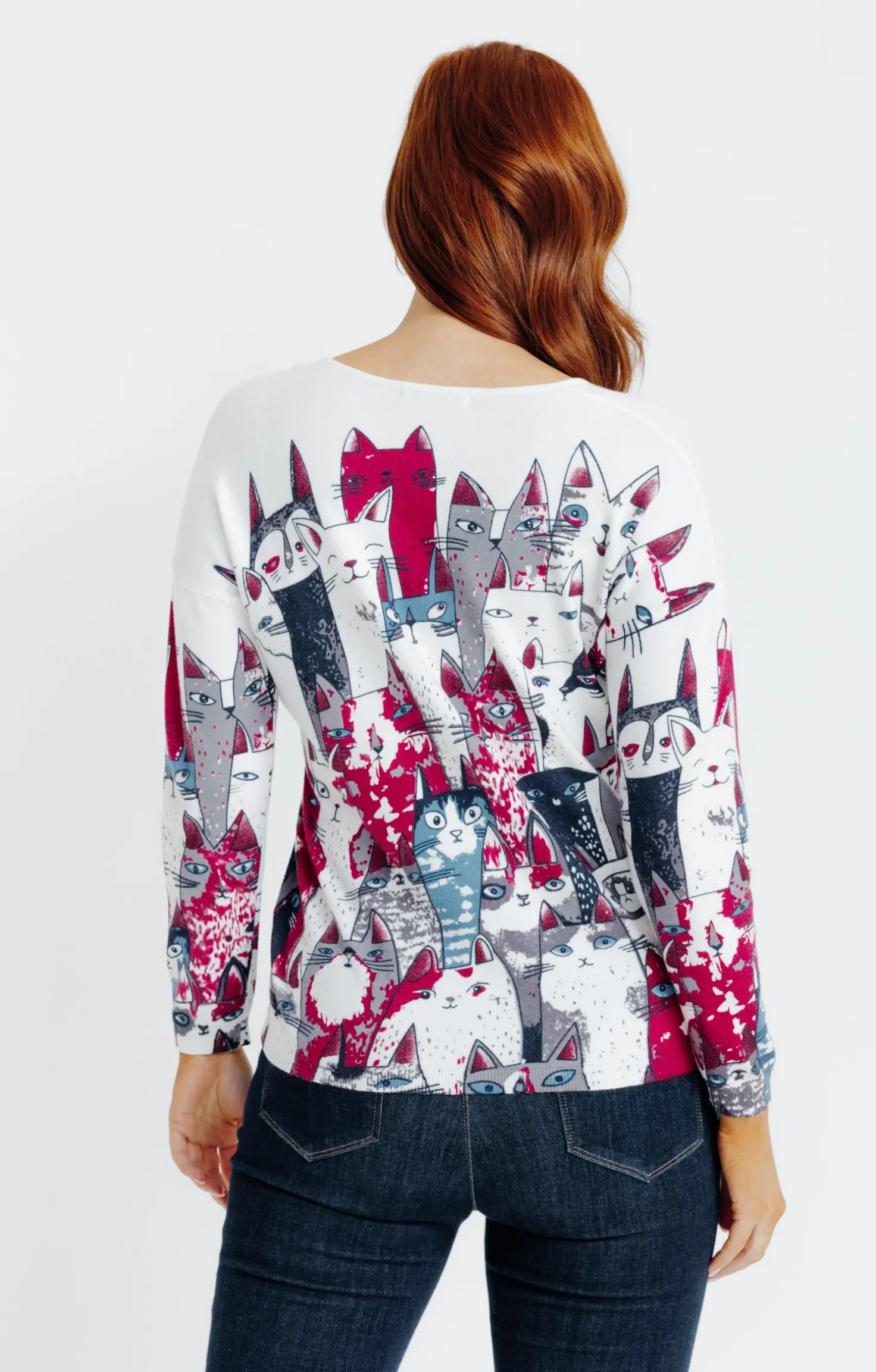 Pull imprimé chat -