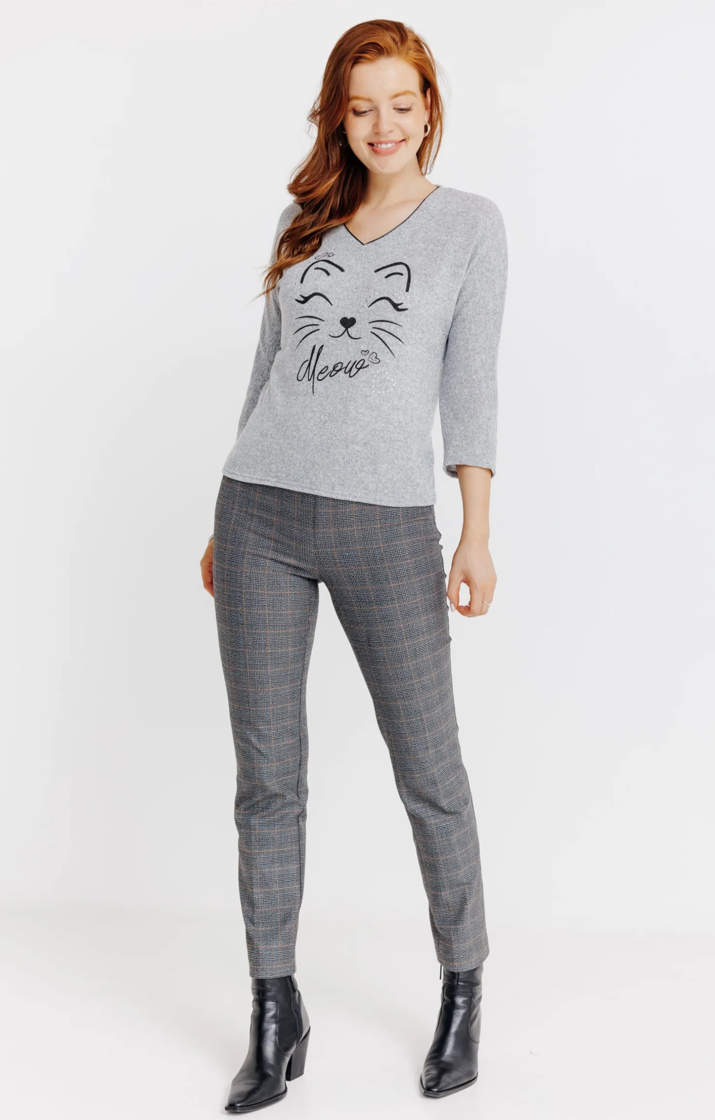 Pull imprimé chat -