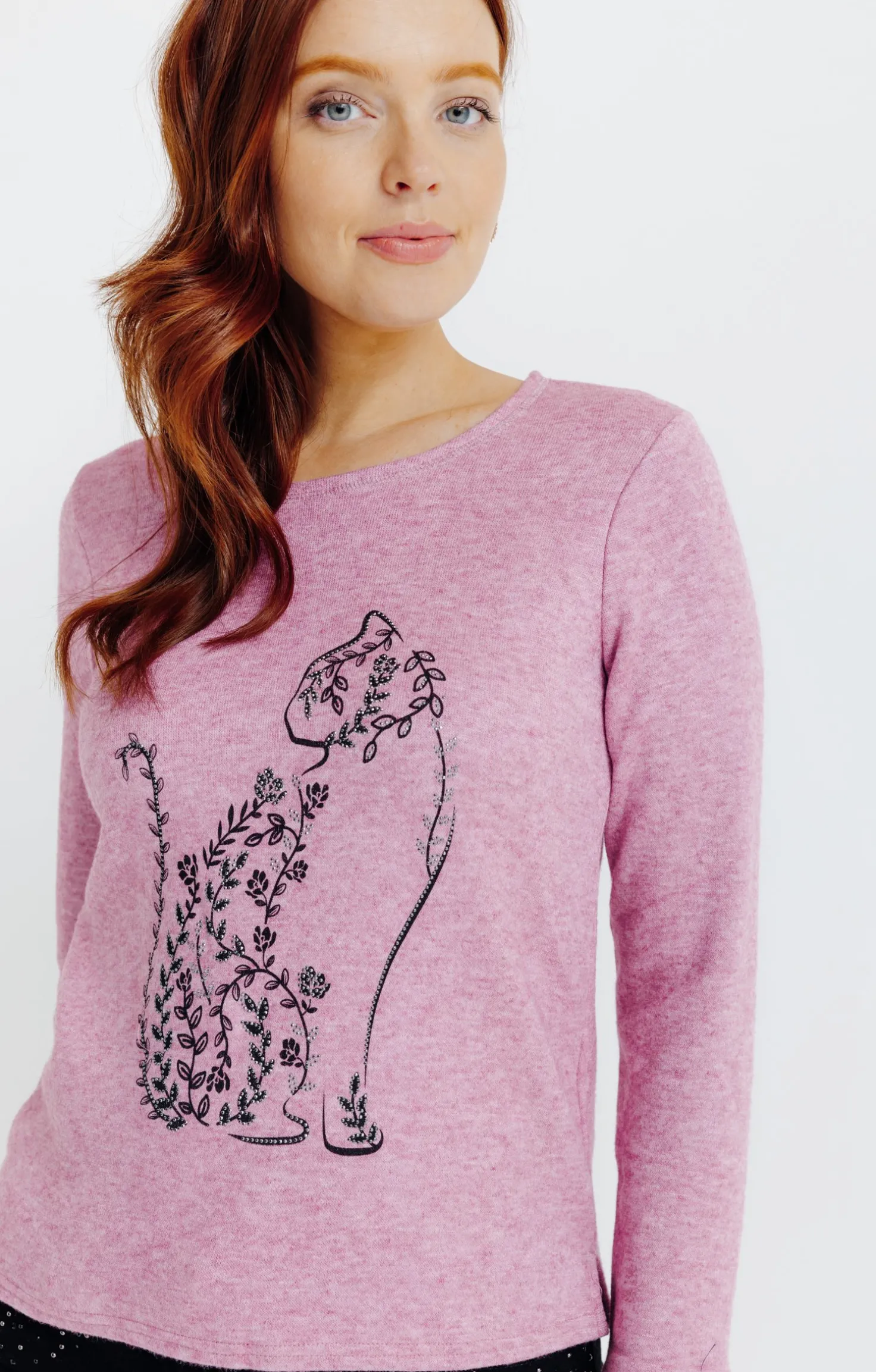 Pull imprimé placé -