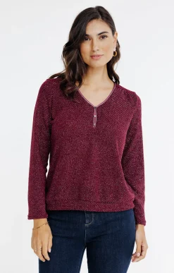 PULL MATIERE BRILLANTE -