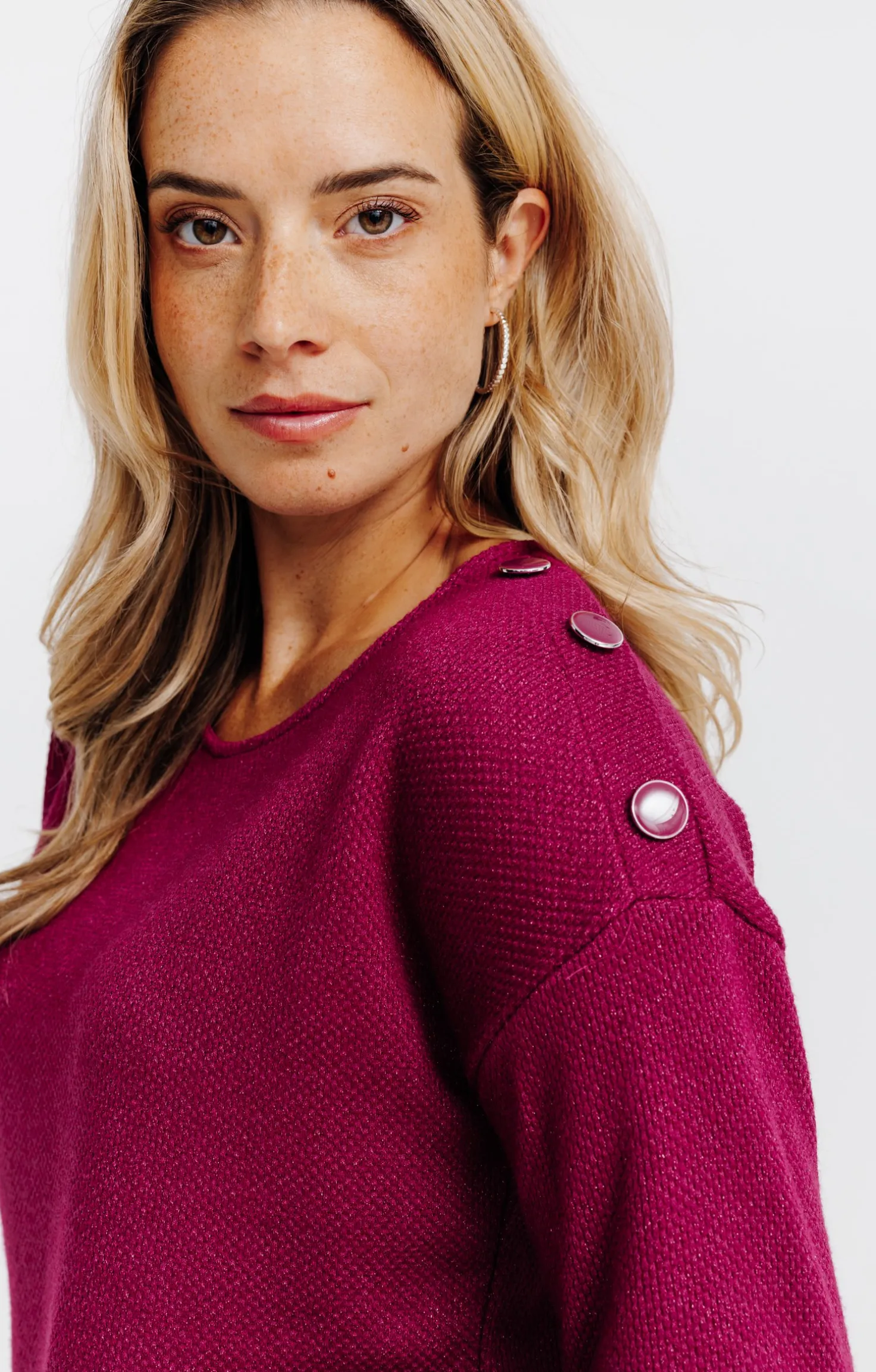 Pull matière brillante -