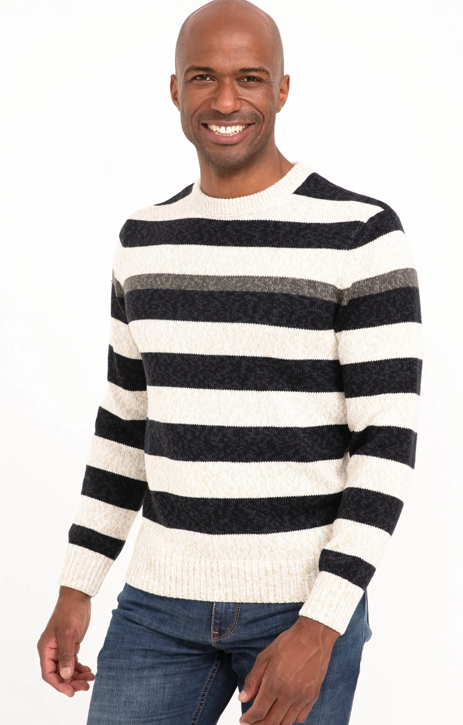 Pull rayé all over -