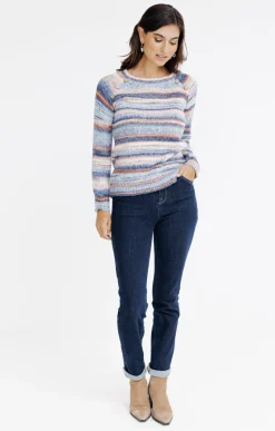 Pull rayé multicolore -