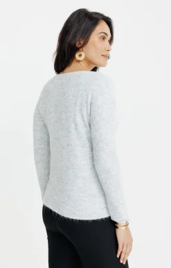 Pull uni paillettes -