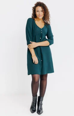 Robe doublée avec boutons coeur -