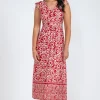 Robe en maille longue nouettes épaules -