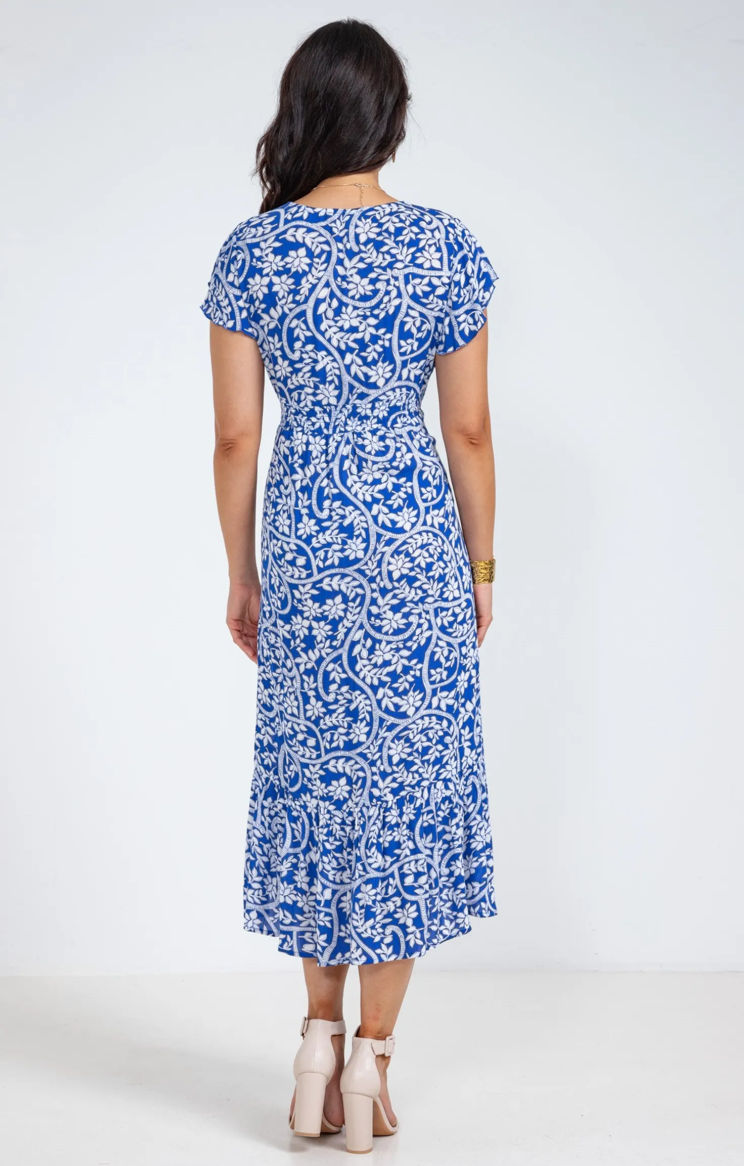 Robe longue en crépon viscose écovero -