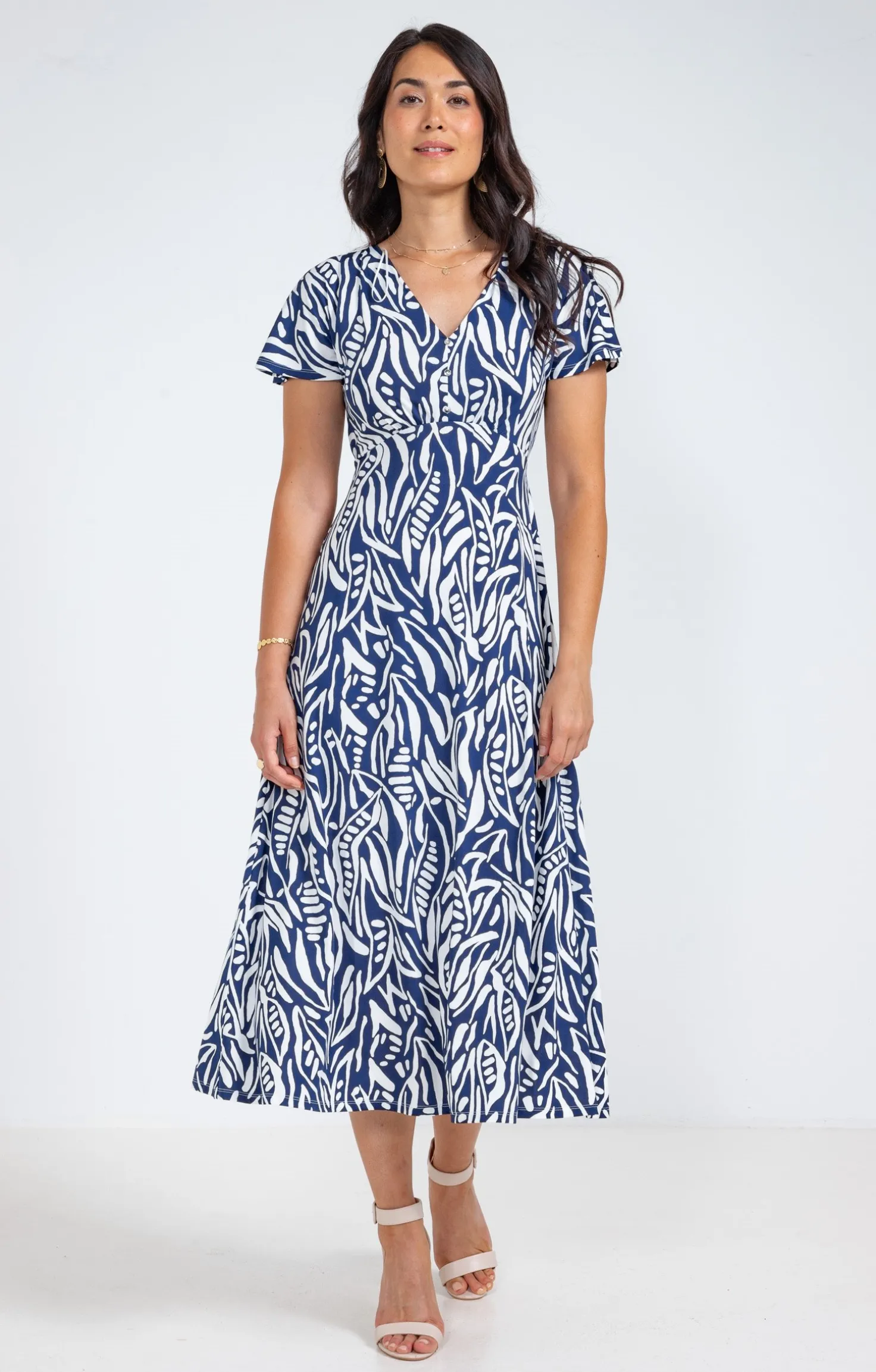 Robe longue en maille -