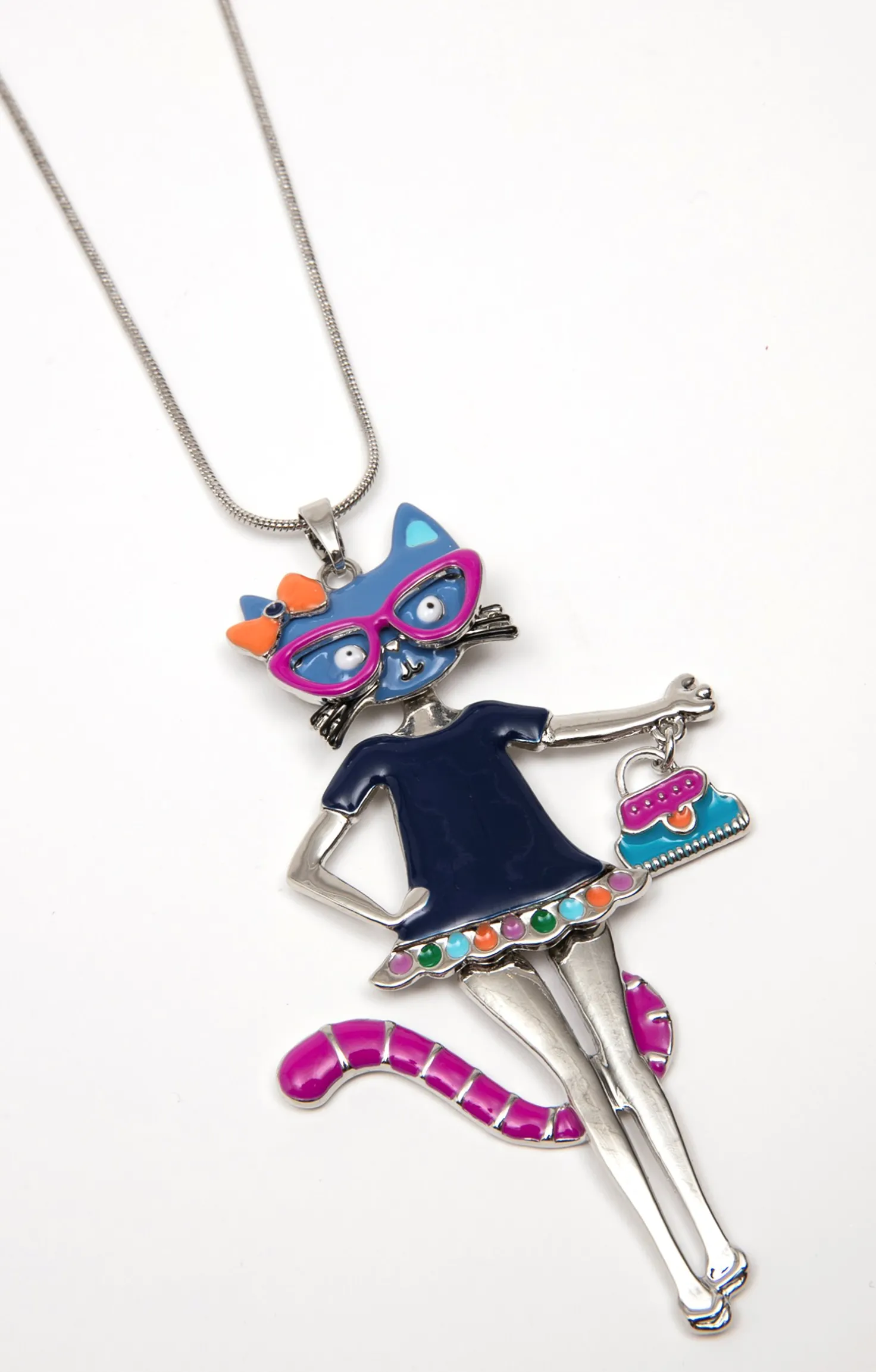 Sautoir pendentif chat -