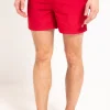 Short de bain rouge court -
