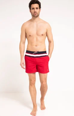 Short de bain rouge court -