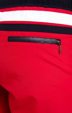 Short de bain rouge court -