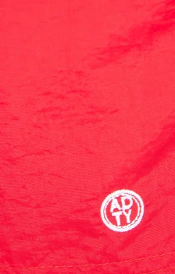 Short de bain rouge court -