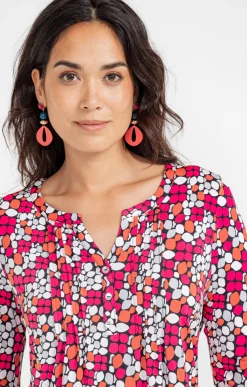 TEE-SHIRT COL MAO AVEC PLIS -