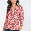 Tee-shirt hiver imprimé arabesque -