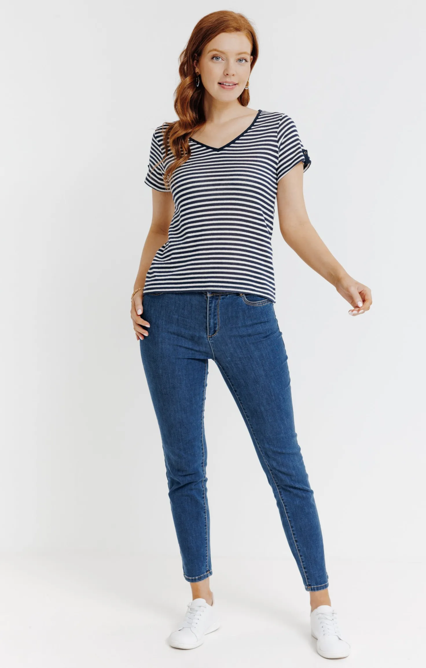 Tee-shirt manches courtes rayures -