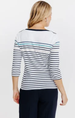 Tee-shirt rayures col bateau -