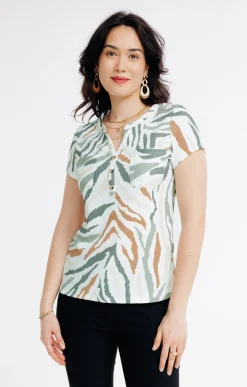 Tee-shirt été imprimé zèbre -