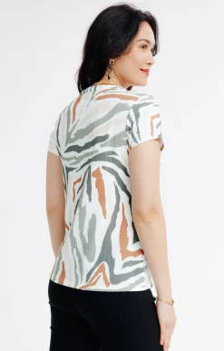 Tee-shirt été imprimé zèbre -