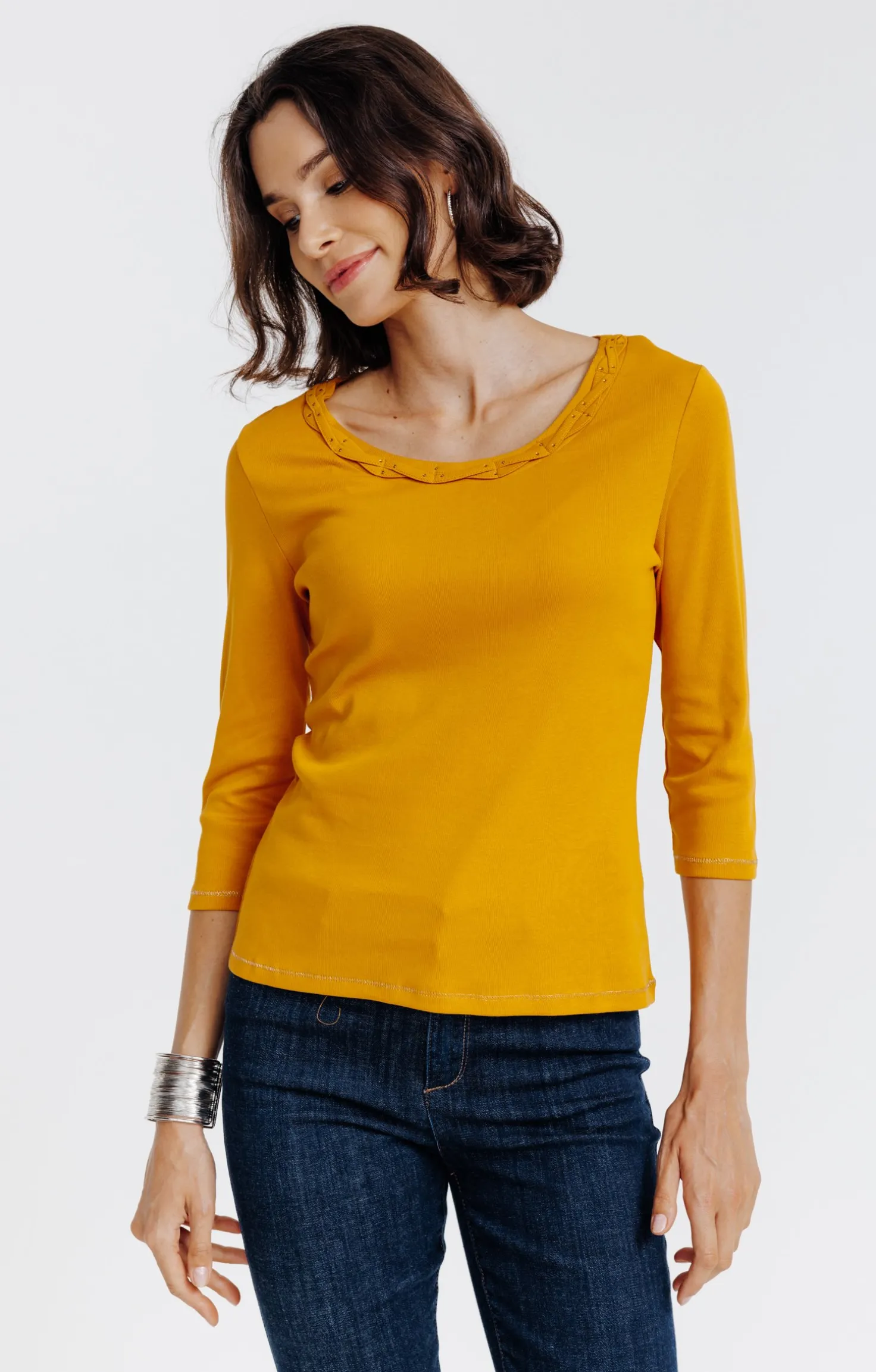 Tee-shirt uni col rond -