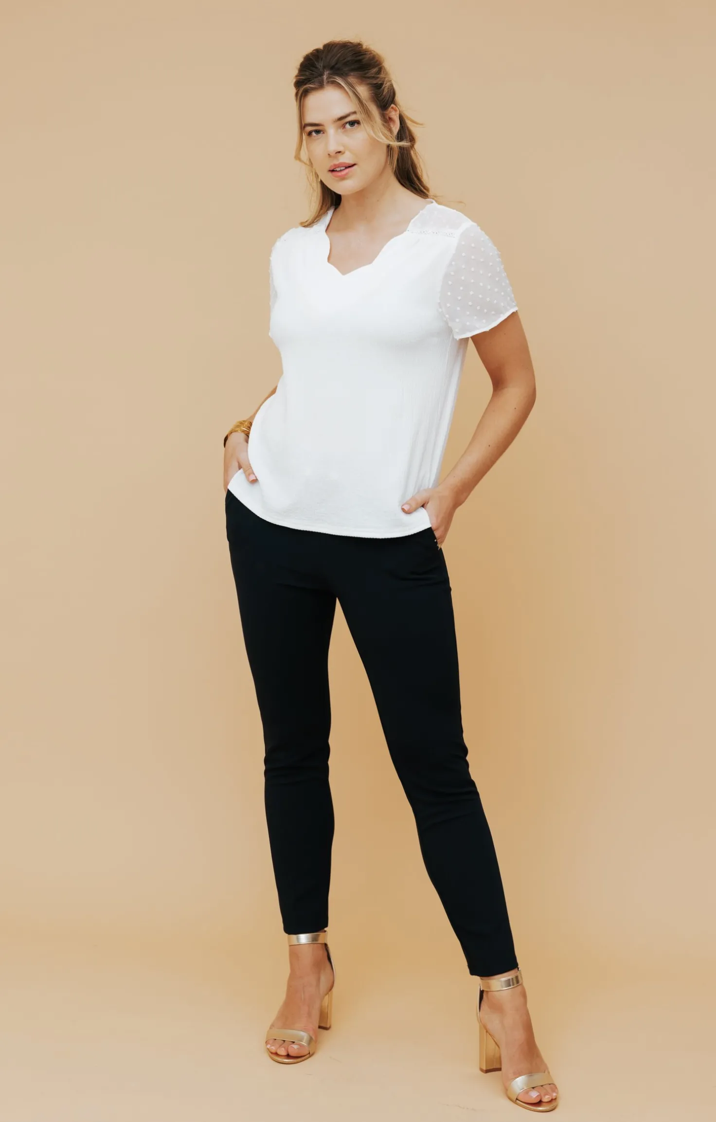 Tee-shirt uni galon -