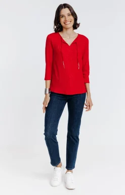Tee-shirt uni manches 3/4 -