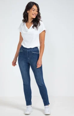 Tregging en denim bi-stretch -