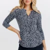 T-SHIRT COL MAO MANCHES 3/4 -