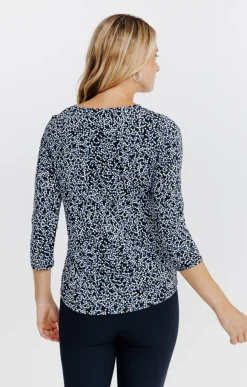 T-SHIRT COL MAO MANCHES 3/4 -