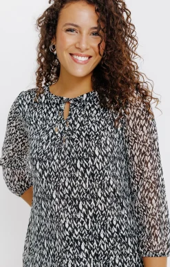 T-SHIRT COL V MANCHES 3/4 -