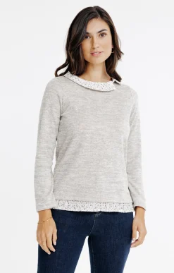 T-SHIRT 2EN1 COL DECALE -