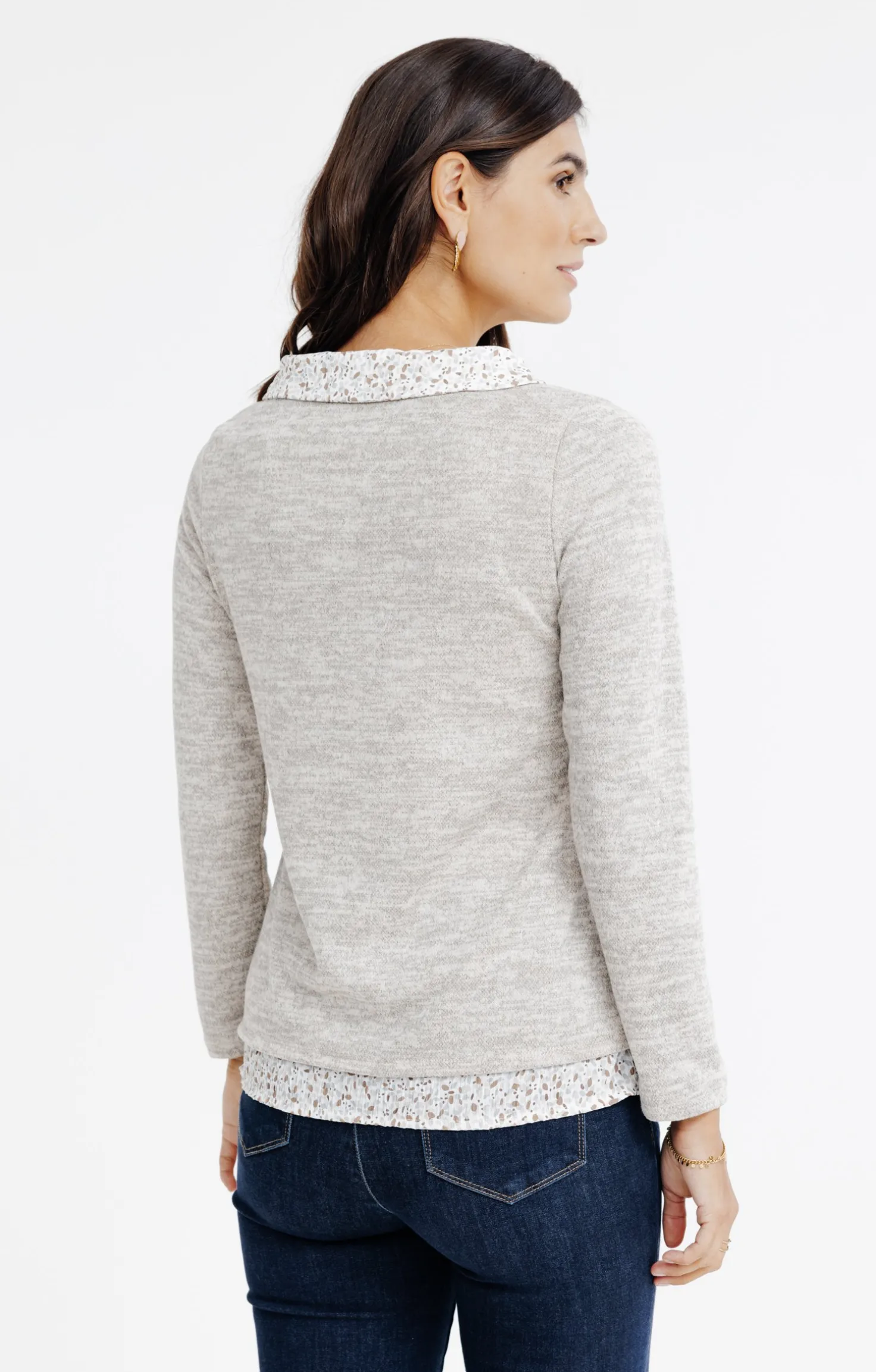 T-SHIRT 2EN1 COL DECALE -
