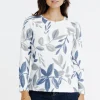T-SHIRT IMPRIME MANCHES LONGUES -