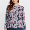 T-SHIRT IMPRIME MANCHES LONGUES -
