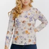T-SHIRT IMPRIME MANCHES LONGUES -