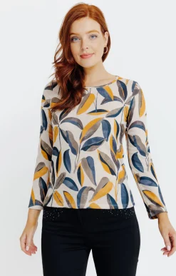 T-SHIRT IMPRIME MANCHES LONGUES -