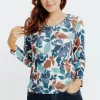 T-SHIRT IMPRIME MANCHES LONGUES -