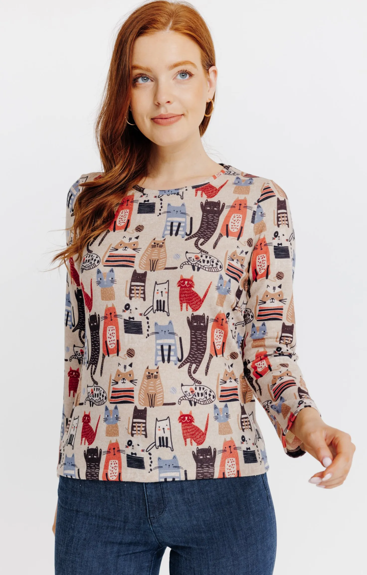 T-SHIRT IMPRIME MANCHES LONGUES -