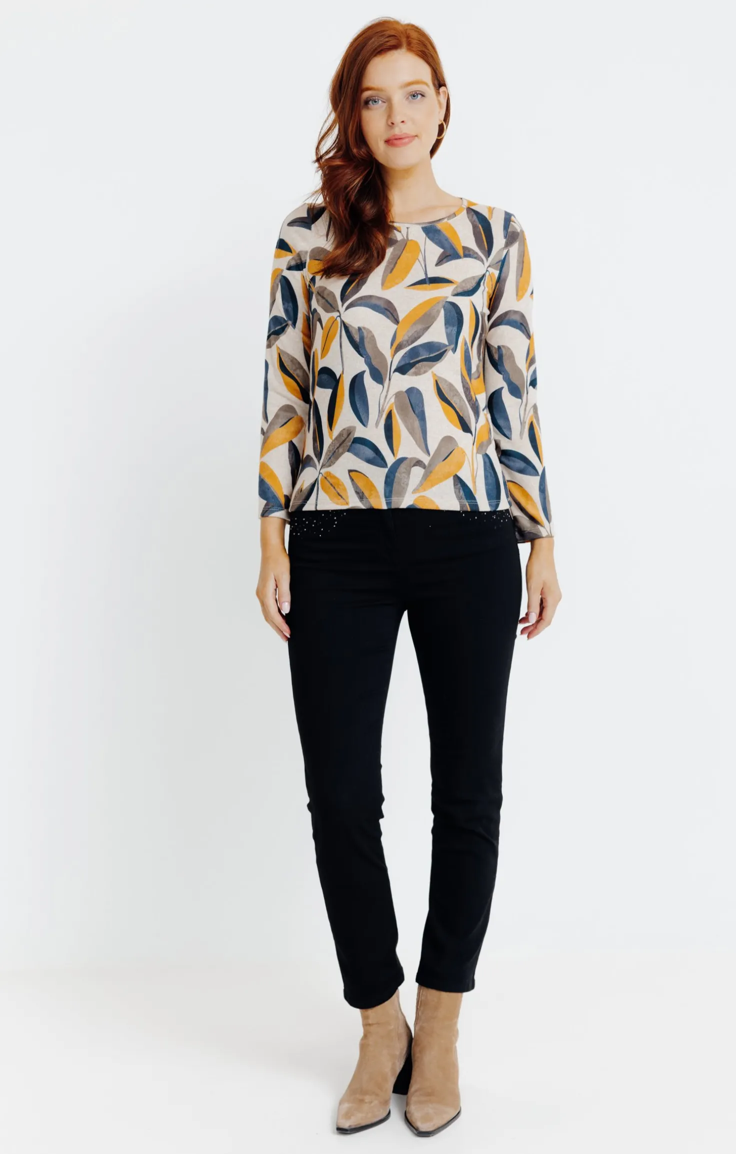 T-SHIRT IMPRIME MANCHES LONGUES -