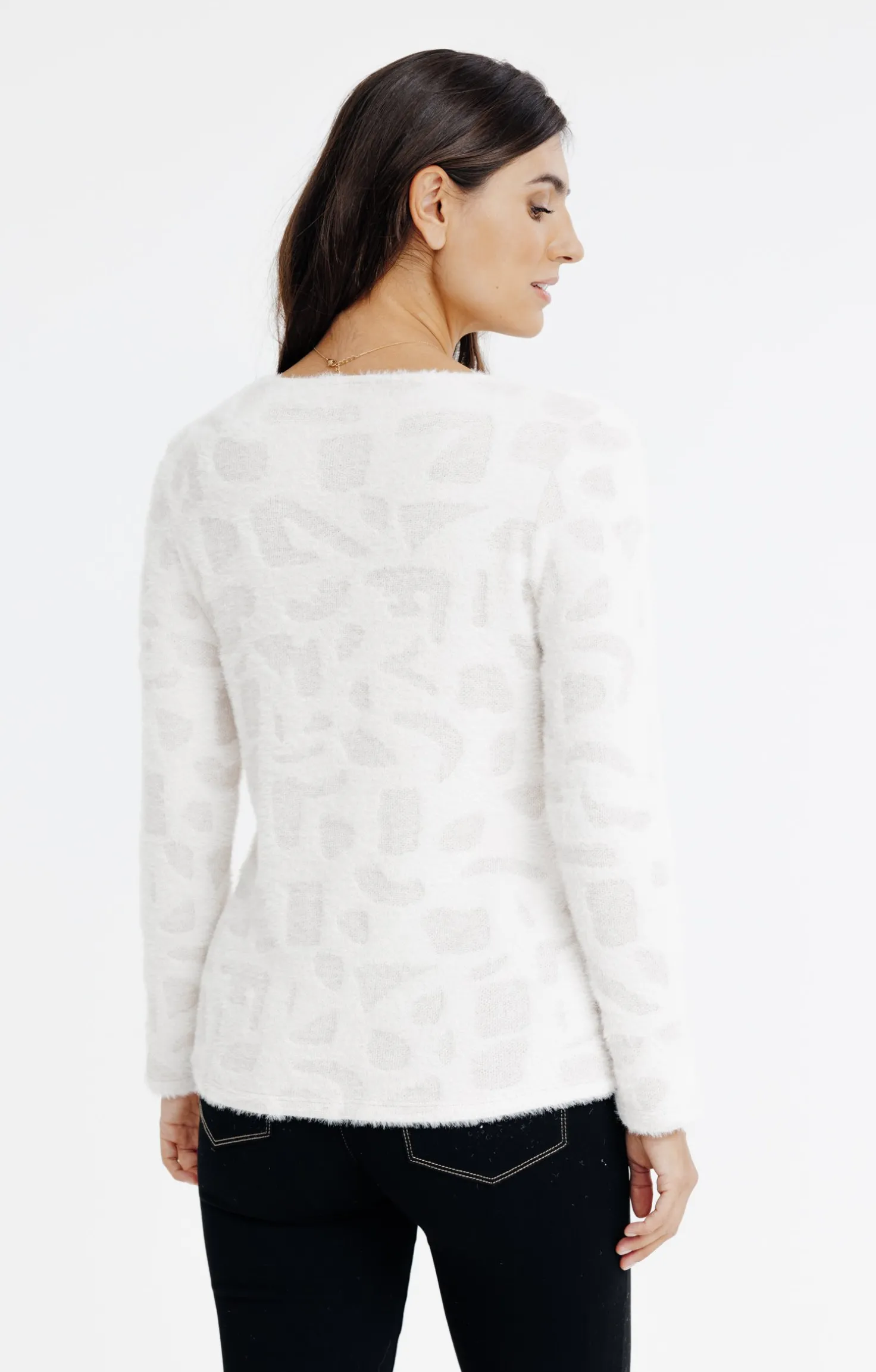 T-SHIRT JACQUARD COL ROND -