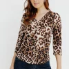 T-SHIRT MANCHES 3/4 COL MAO -