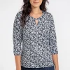 T-SHIRT MANCHES 3/4 COL ROND -