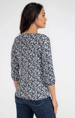 T-SHIRT MANCHES 3/4 COL ROND -